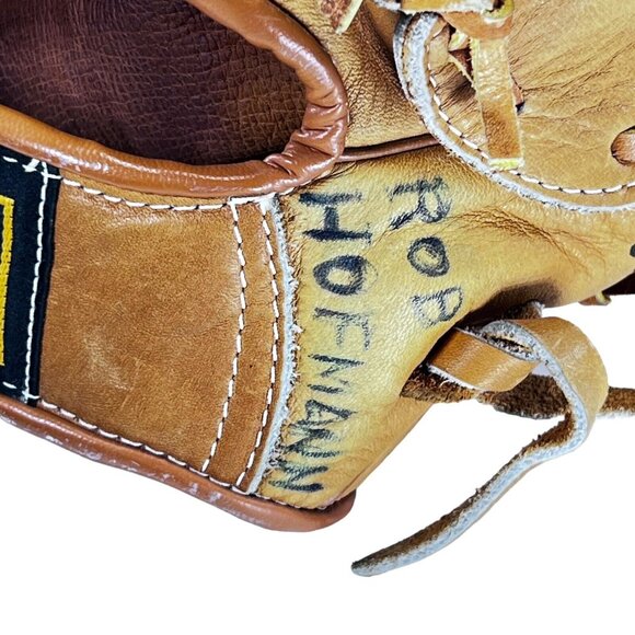 Vtg Wilson Baseball Glove RHT A2164 Autograph Model Jim Catfish Hunter Leather - Picture 4 of 12